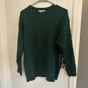 NWT Urban Weekend Green Cable Knit sweater women's Medium(031)